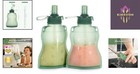 Washable Baby Food Pouches  4oz Silicone Squeezable Pouches For Kids  2-pack