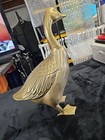 Vintage 1970s 19  Handcrafted In Taiwan Solid Brass Goose A American Inc Seattle