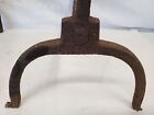 Antique Fireplace Andirons Wrought Iron