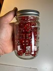 70   Red   White Transparent Transulcent Plastic Dice Vintage Casino Style