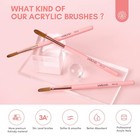 Saviland 3pcs Acrylic Nail Brush Set  Size 8 10 14 1a-size 8 10 14  1b-pink