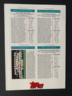 1992 Topps Magazine Uncut Sheet  World Champion Twins  Lee Smith  Julio Franco