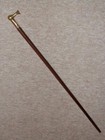 Antique Walking Stick cane - Heavyweight Solid Brass Hunting Hammerhead Top