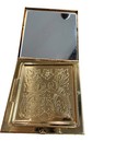 Vintage Volupte Gold Tone Powder Compact Mirror 1950s Makeup Case