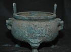 5 8  Old Chinese Shang Bronze Ware Dynasty 3 Beast Leg Incense Burner Censer