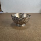 Vintage Raimond Silver Plate Footed Bowl Repousse Floral Cutout Ornate 4 5    