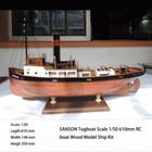 Diy Sanson Tugboat Scale 1 50 610mm Rc Boat Wood Model Ship Kits