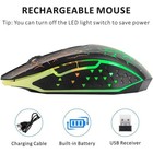 Wireless Usb Optical Mice Gaming Mouse 7 Color Led Rechargeable For Pc Laptop