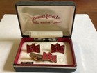 Vintage Anheuser Busch Budweiser Beer    bud    Cufflinks   Tie Bar clip Gold Filled