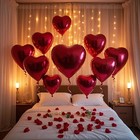 12pcs Red Heart Foil Balloons 18 Inch Romantic Party Decoration Wedding Supplies