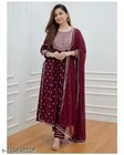 Embroidered Suit Set Women Ethnic Wear Daily  Party Wear Kurta Set Suit Set