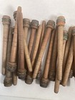 Wood Bobbins Wood Quills Vintage Factory Reclaimed Industrial 7 3 8   Lot Of 30