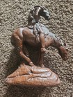 Red Mill Mfg End Of The Trail Sculpture American Indian Man On Horse 1989 Vtg 