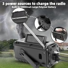 Upgraded 37000mwh Emergency Hand Crank Radio Am fm With Led Flash Winter Storm