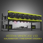 Veddha Aluminium 8 Gpu V3d Mining Rig Frame Open Air Case Stackable