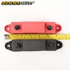 12v 250a Power Distribution Block 4 Post Busbar Bus Bar With Cover 5 16  2pc