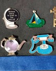 Vintage Mixed Enamel Lapel Pin Lot 19pcs Miniature Objects Retro Collectible Pin