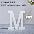 10 Inch Wooden Letter M For Wall Decor  Large White Wood Standing Letters For   