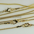 Wholesale  20pcs 1 2mm Gold Plated Snake Chain Necklace 16  18  20  24 