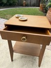 Dunbar 4585 Edward Wormley Nightstand End Table Mcm Mahogany Brass Pull Vintage