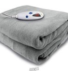 Blankets Micro Plush Electric Heated Blanket With Digital Controller Throw  Grey