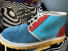 Ugg Men s Neumel Mashup Chukka Boots Blue red Colorblock Leather Us 16