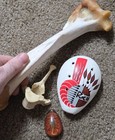 Native American Clay Flute  Scorpion   And Deer Bone