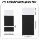 3 Pcs Men s Flat Prefolded Pocket Square Mens Prefolded Suit Pocket Squares On