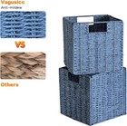 Wicker Storage Basket  Set Of 2 Hand-woven Storage Baskets For Shelves