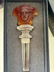 Vintage Rosenthal Versace Crystal Bottle Stopper - Rubinrot  1990s -original Box