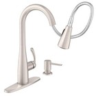 Moen 87014srs Essie 1-handle Pull-down Kitchen Faucet W Side Sprayer Stainless