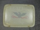 Vintage Mid Century Modern Tv Tray Fiberglass Eagle Ribbon Retro Design