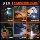 Plasma Cutter Welder Combo 200a Gas Mig gasless Mig hf Tig stick cut spot 6 In 1