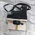 Vintage Polaroid One Step Sx-70 Instant Film Land Camera White Rainbow Stripe A1