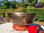 13 Inches Sacred Buddha Feet Carved - Tibetan Sound Healing Singing Bowl   Yoga