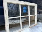 30 X 21 Vintage Window Sash  Old 6 Pane  Frame 1948 Arts   Crafts