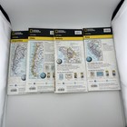 Lot Of 4 National Geographic South America Maps argentina  Chile  Peru  Bolivia