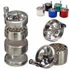 4layers 2pcs Herb Tobacco Grinder Spice Herbal Metal Smoke Crusher Handle Muller