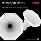 1x Prv Audio Wgp22-50x White 2  Exit Waveguide 2 Inch Driver 4 Bolt Horn
