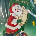 Bucilla Felt Stitchery A List For Santa 18  Stocking Kit W Sequins Sealed  82251