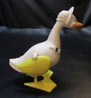 Rare Vintage 1949 Reliable Action Toy Hard Plastic Mother Goose Laying Gold Egg