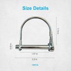 Trailer Coupler Pin Set Silver Hardware Lock Pin Set 10 Pack 2 125 In