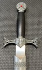 Celtic Athame Silver Black Dagger Knife Wicca Pagan Altar Tool Embossed Passage
