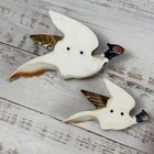 Ring Neck Pheasant Wall Plaque Set Of 2 Porcelain Japan Vintage Mcm Read