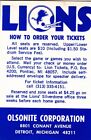 1979 Detroit Lions Football Pocket Schedule