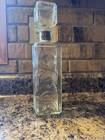 Vintage  Glass Crystal Whiskey Decanter Bottle With Stopper Empty