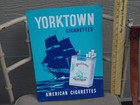 Vintage Antique Original Yorktown American Cigarette Ship 17  Tobacco Metal Sign