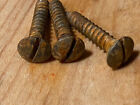 Eight    10 X 1  Reclaimed Rusty Crusty Oval Head Slot Wood Screws Restoration