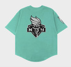 Playa Society Wnba Ny Liberty Baseball Jersey Size L- Relaxed Fit - New 
