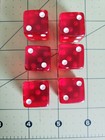 Vintage Jerry s Hotel     Casino Clear Red Dice  Lot Of 6  Las Vegas Gaming